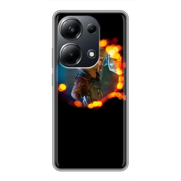 Чехол с рисунком «Енот Ракета» для Xiaomi POCO M6 Pro