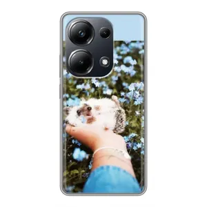 Чехлы с изображением разных животных для Xiaomi POCO M6 Pro (Ежик на руках)