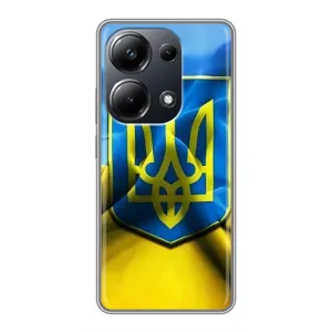 Чехол с картинкой (Патриотический ГЕРБ) на Xiaomi POCO M6 Pro (Герб и Флаг Украины)