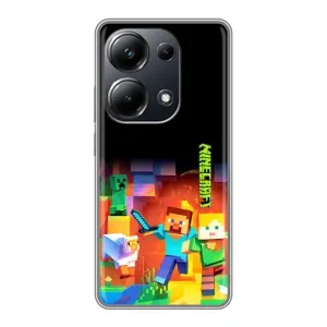 Чехлы для Xiaomi POCO M6 Pro (Персонажи Майн Крафт) (Герой Майнкрафт)