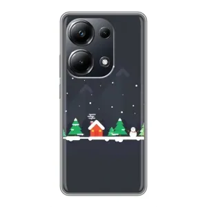 Силіконовий бампер на різдво для Xiaomi POCO M6 Pro (Місто зимове)