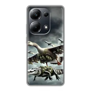 Чохол з мемами траралело тралала для Xiaomi POCO M6 Pro (Гусіні і крокоділо)