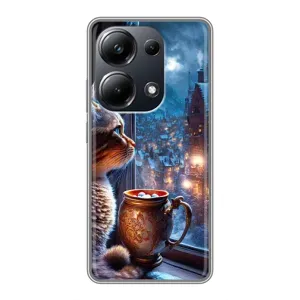 Чехлы на Новый Год Xiaomi POCO M6 Pro (Кот новогодний)