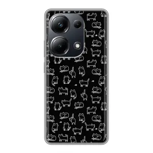 Чехол на тематику: Коты для Xiaomi POCO M6 Pro (Котики на черном)