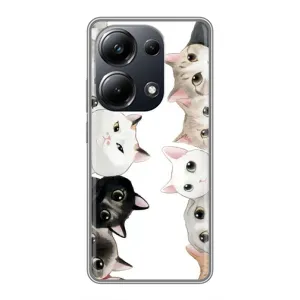 Силиконовый чехол с котиком для Xiaomi POCO M6 Pro (Коты)