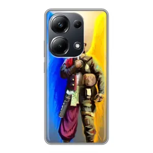 Чехол с картинкой (Патриотический КОЗАК) на Xiaomi POCO M6 Pro (Козак с крыльями)