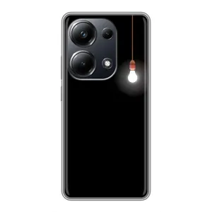 Чохол з картинками на чорному фоні для Xiaomi POCO M6 Pro (Лампочка)