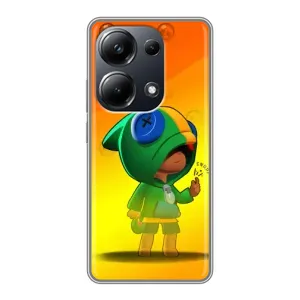 Чохол Бравл Старс для Xiaomi POCO M6 Pro (LEON в кофті)