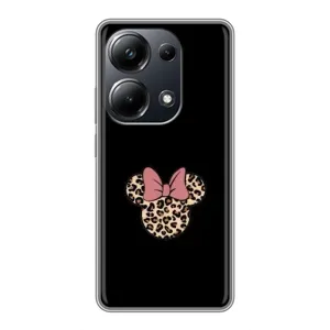 Чехол с леопардовым принтом на Xiaomi POCO M6 Pro (Леопардовая Минни)