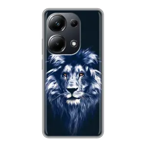 Чехол с картинкой на Xiaomi POCO M6 Pro (Лев - синий)
