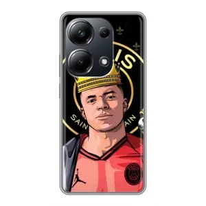 Чехол (TPU) с Футболистом на Xiaomi POCO M6 Pro (Mbappe King)