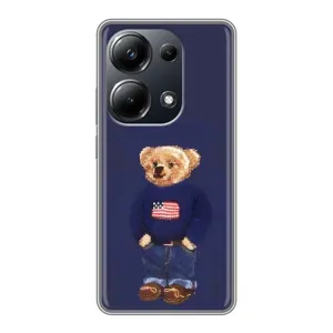Чехлы Мишка Тедди для Поко М6 Про (Мишка USA)