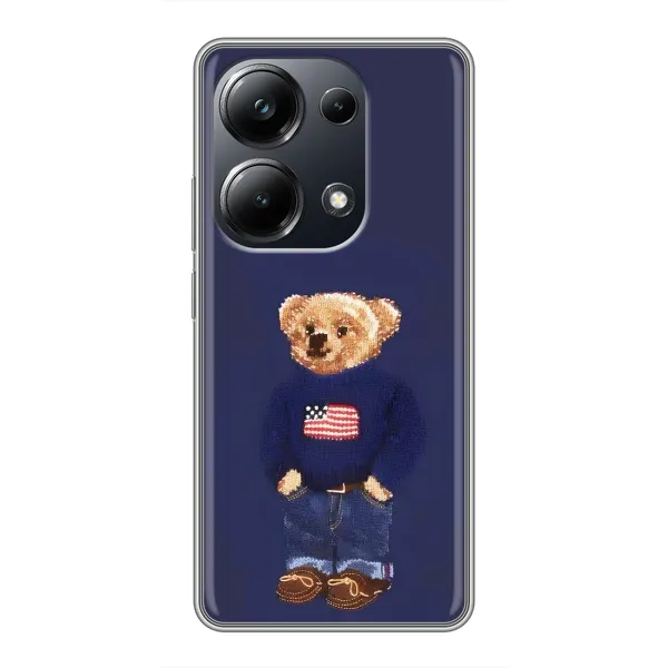 Чехол с рисунком «Мишка USA» для Xiaomi POCO M6 Pro