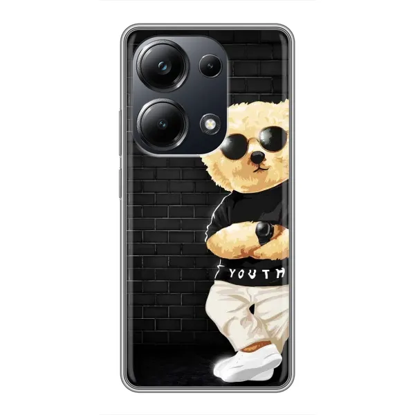 Чехол с рисунком «Мишка в очках» для Xiaomi POCO M6 Pro