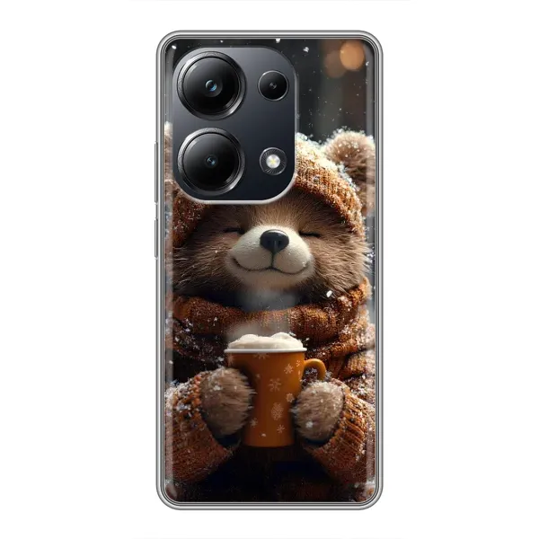 Чехол с рисунком «Медвежонок с кофе» для Xiaomi POCO M6 Pro Чехол с рисунком «Медвежонок с кофе» для Xiaomi POCO M6 Pro