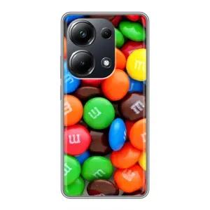 Чохол з зображенням смачної їжі для Xiaomi POCO M6 Pro (Різнокольорові M&M'S)