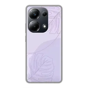 Чехол цветочный дизайн для Xiaomi POCO M6 Pro (Монстера фиолетовая)