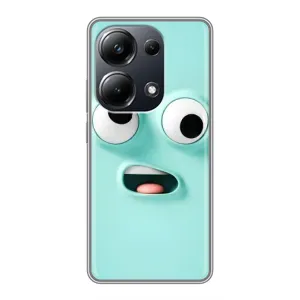 Силиконовые Чехлы (смешные стикеры) для Xiaomi POCO M6 Pro (Забавное мятное лицо)