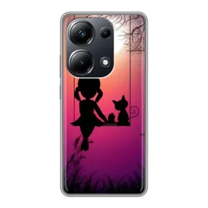 Девчачий Чехол для Xiaomi POCO M6 Pro (На качели)