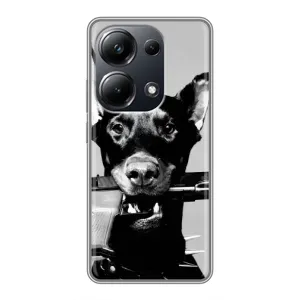 Чехол ДОБЕРМАН для Xiaomi POCO M6 Pro (Опасный доберман)