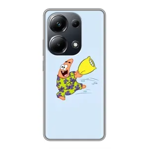 Чехлы с Патриком на Xiaomi POCO M6 Pro (Патрик с подушкой)