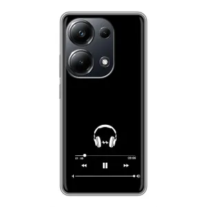 Чохол з картинками на чорному фоні для Xiaomi POCO M6 Pro (Плеєр)