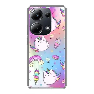 Чехол Unicorn на Xiaomi POCO M6 Pro (Радуга и Единорог)