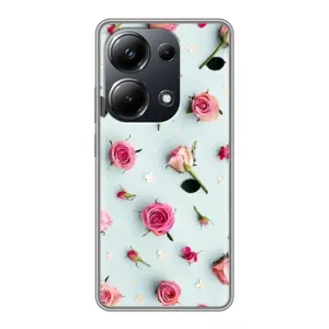 Чехлы с принтом Розочки для Xiaomi POCO M6 Pro (Разные цветы)