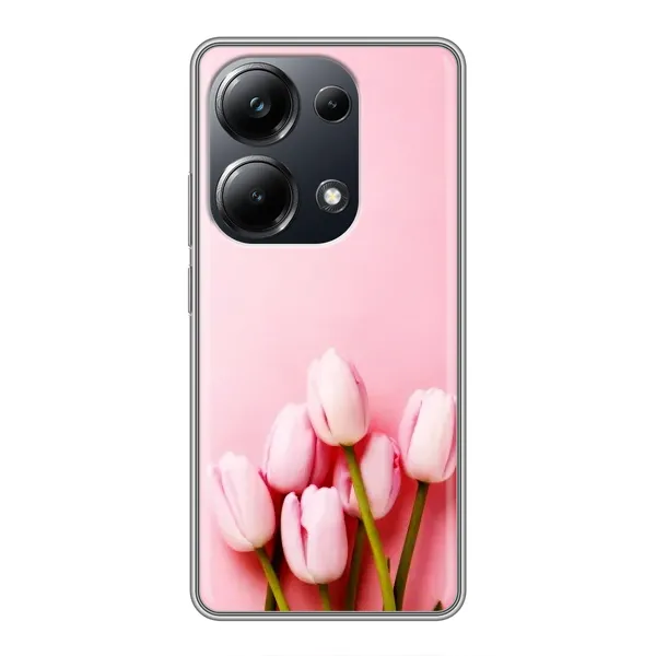 Чехол с рисунком «Розовые тюльпаны» для Xiaomi POCO M6 Pro Чехол с рисунком «Розовые тюльпаны» для Xiaomi POCO M6 Pro