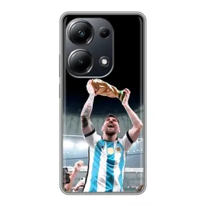 Чехлы Лео Месси Аргентина для Xiaomi POCO M6 Pro (Счастливый Месси)