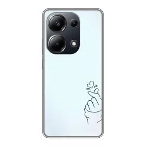 Чохол (Знак сердечка) для Xiaomi POCO M6 Pro (Сердечко на блакитному)