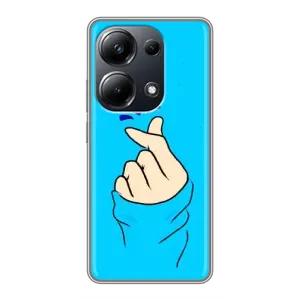 Чохол (Знак сердечка) для Xiaomi POCO M6 Pro (Сердечко на синоьому)