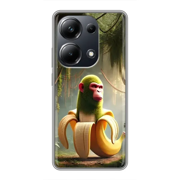 Чехол с рисунком «Шимпанзини бананини» для Xiaomi POCO M6 Pro Чехол с рисунком «Шимпанзини бананини» для Xiaomi POCO M6 Pro