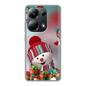 Чехлы на Новый Год Xiaomi POCO M6 Pro (Снеговик в шапке)