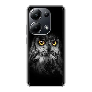 Чехлы с принтом СОВЫ для Xiaomi POCO M6 Pro (Сова на чёрном)