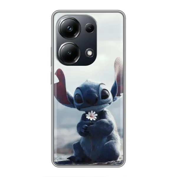 Чехол с рисунком «Стич с цветочком» для Xiaomi POCO M6 Pro Чехол с рисунком «Стич с цветочком» для Xiaomi POCO M6 Pro