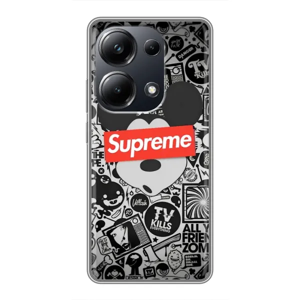 Чехол с рисунком «Supreme Маус» для Xiaomi POCO M6 Pro Чехол с рисунком «Supreme Маус» для Xiaomi POCO M6 Pro