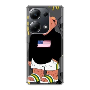 Чехлы Мишка Тедди для Поко М6 Про (Teddy USA)