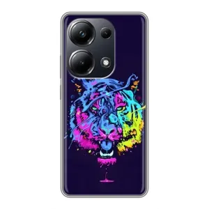 Силиконовый бампер с картинкой животных для Xiaomi POCO M6 Pro (Тигр-Арт)