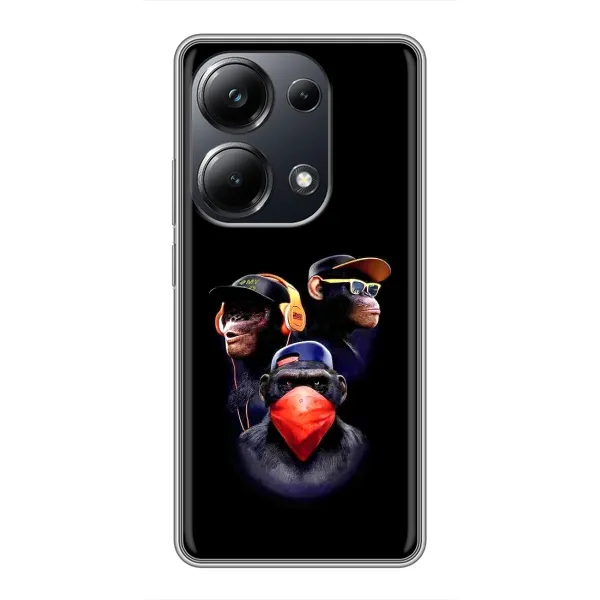 Чехол с рисунком «Три обезьяны» для Xiaomi POCO M6 Pro