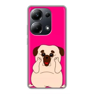 Чехол (ТПУ) Милые собачки для Xiaomi POCO M6 Pro (Веселый Мопсик)