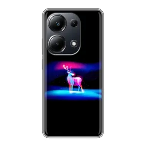 Силиконовый бампер с картинкой животных для Xiaomi POCO M6 Pro (Яркий олень)