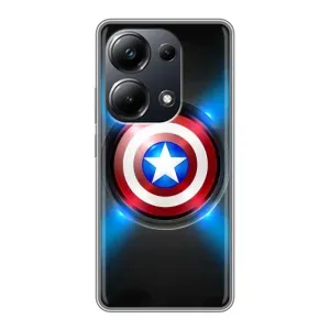 Чехол с Щитом Капитана Америки на Xiaomi POCO M6 Pro (Яркий Щит Капитана)