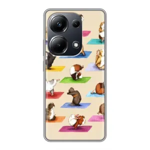 Чехол с Прикольным принтом на Xiaomi POCO M6 Pro (Ёга свинок)