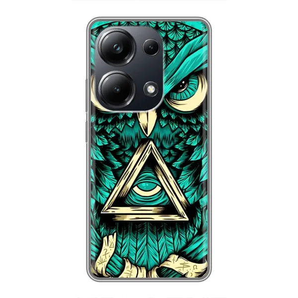 Чехол с рисунком «Зеленая сова» для Xiaomi POCO M6 Pro Чехол с рисунком «Зеленая сова» для Xiaomi POCO M6 Pro