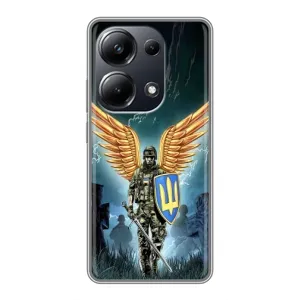 Патриотический Чехол для Xiaomi POCO M6 Pro (ЗСУ з крильями)