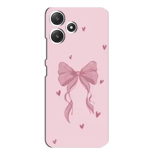 Чехол банты для Xiaomi POCO M6 (Бант на розовом)