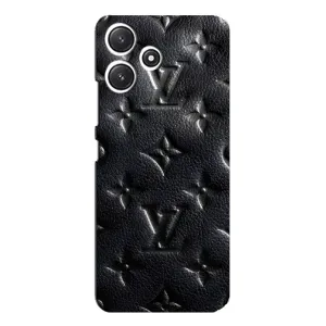 Текстурный Чехол Louis Vuitton для Поко М6 (Черный ЛВ)