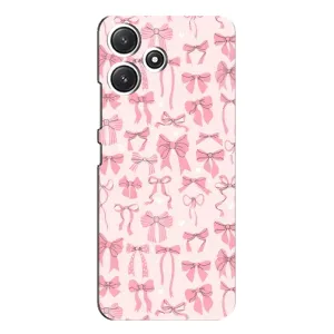 Чехол банты для Xiaomi POCO M6 (Фон бантики)