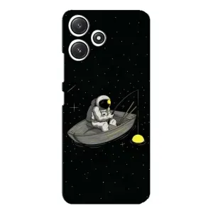 Силиконовый Чехол с принтом "Космонавты" на Xiaomi POCO M6 (Космонавт на рыбалке)